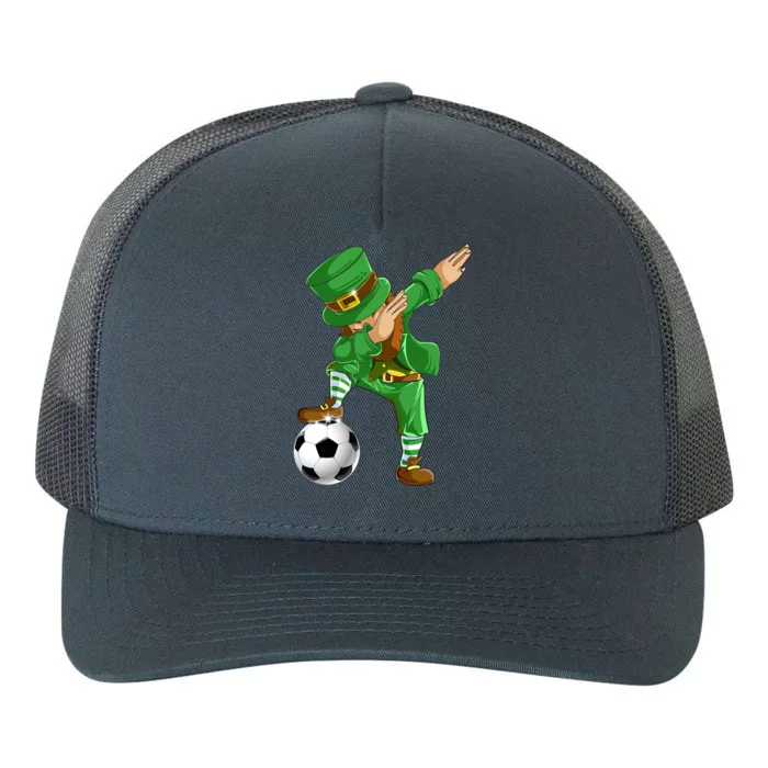 Dabbing Leprechaun Soccer St Patricks Day Sports Gift Yupoong Adult 5-Panel Trucker Hat