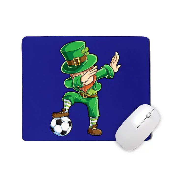 Dabbing Leprechaun St Patricks Day Soccer Sports Gift Mousepad