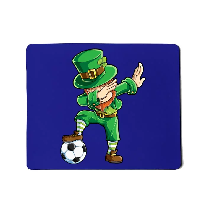 Dabbing Leprechaun St Patricks Day Soccer Sports Gift Mousepad