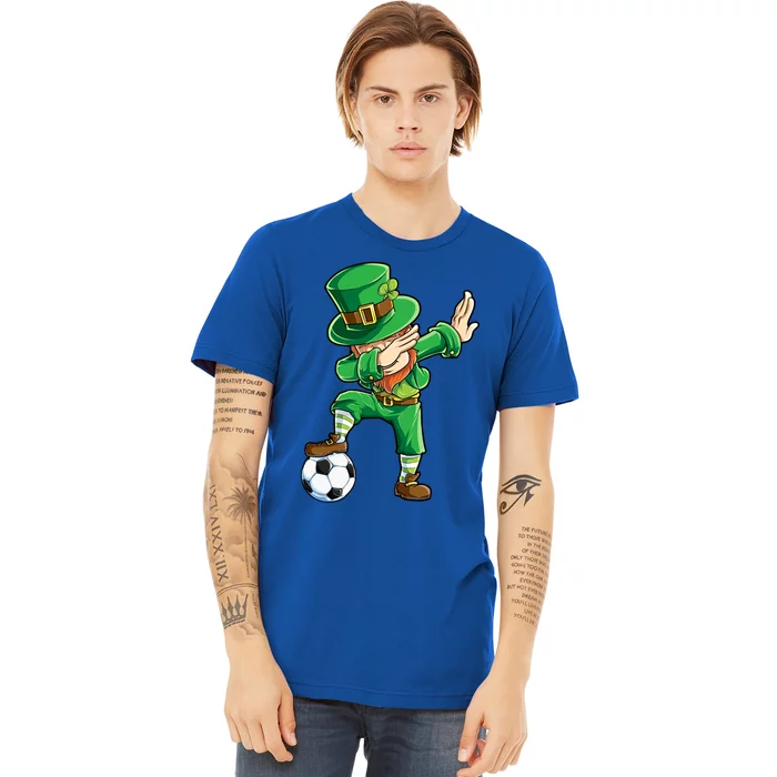 Dabbing Leprechaun St Patricks Day Soccer Sports Gift Premium T-Shirt