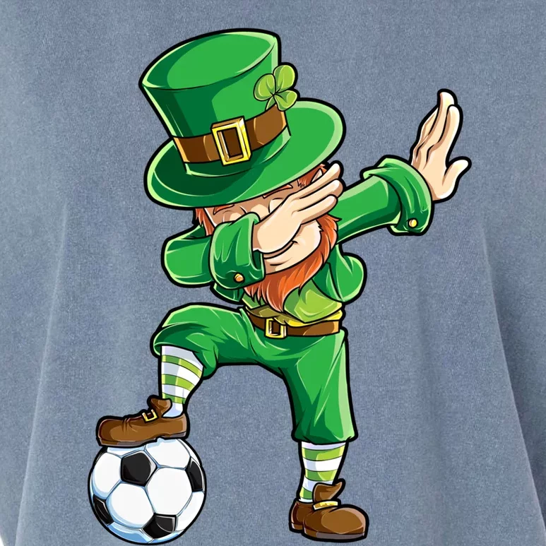 Dabbing Leprechaun St Patricks Day Soccer Sports Gift Garment-Dyed Women's Muscle Tee