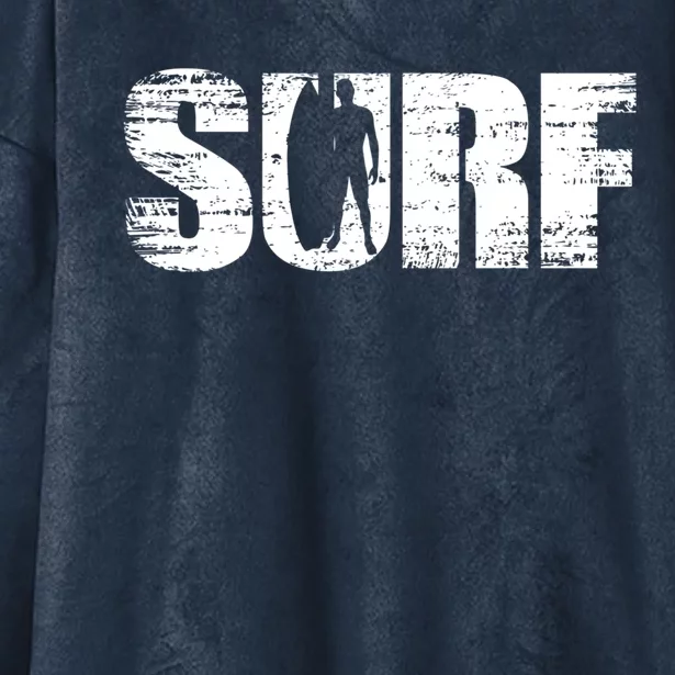 Distressed Look Surfing Gift For Surfers Cute Gift Hooded Wearable Blanket