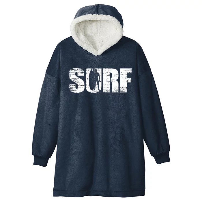 Distressed Look Surfing Gift For Surfers Cute Gift Hooded Wearable Blanket