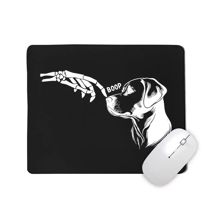 Dog Lover Skeleton Hand Boop Funny Halloween Labrador Mousepad