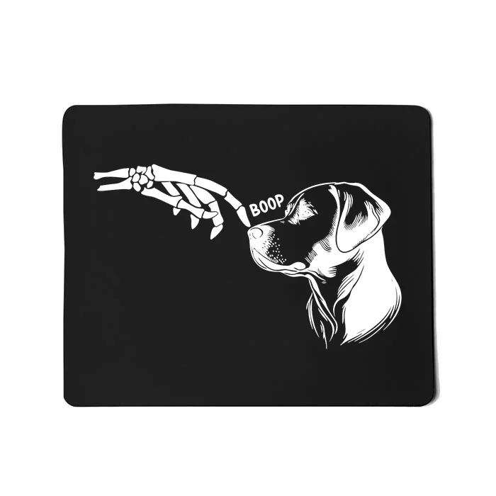 Dog Lover Skeleton Hand Boop Funny Halloween Labrador Mousepad