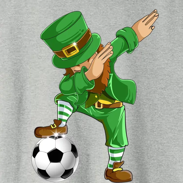 Dabbing Leprechaun Soccer St Patricks Day Sports Gift Women's Crop Top Tee