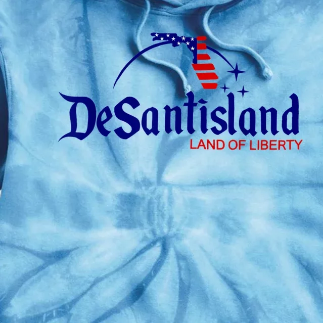 DeSantisLand Land State Of Liberty Florida Map Patriotic Tie Dye Hoodie