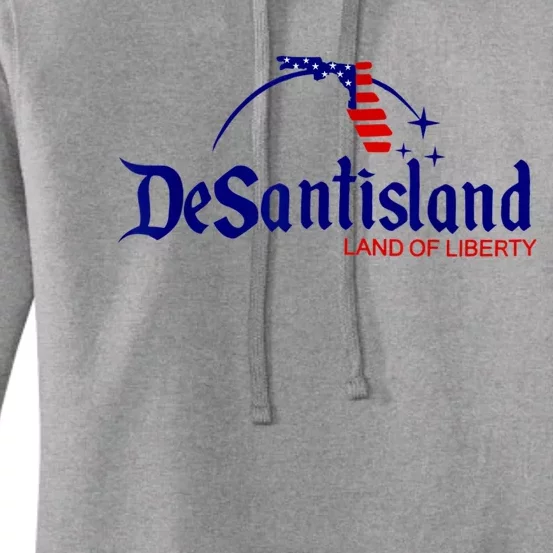 DeSantisLand Land State Of Liberty Florida Map Patriotic Women's Pullover Hoodie