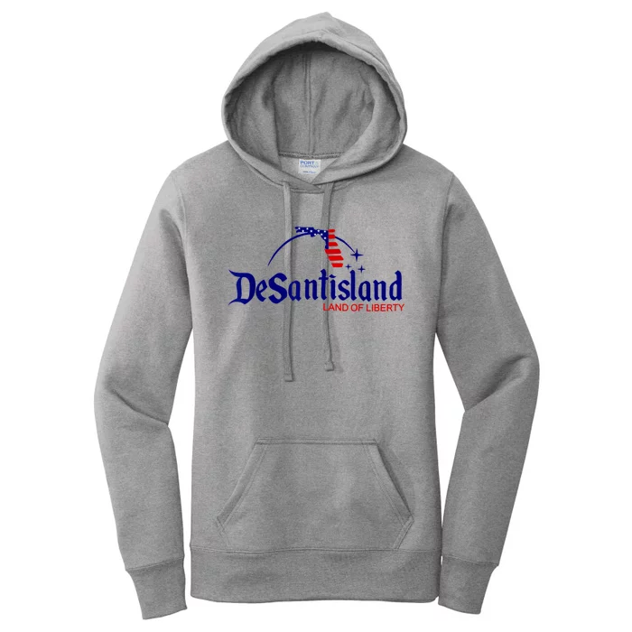 DeSantisLand Land State Of Liberty Florida Map Patriotic Women's Pullover Hoodie