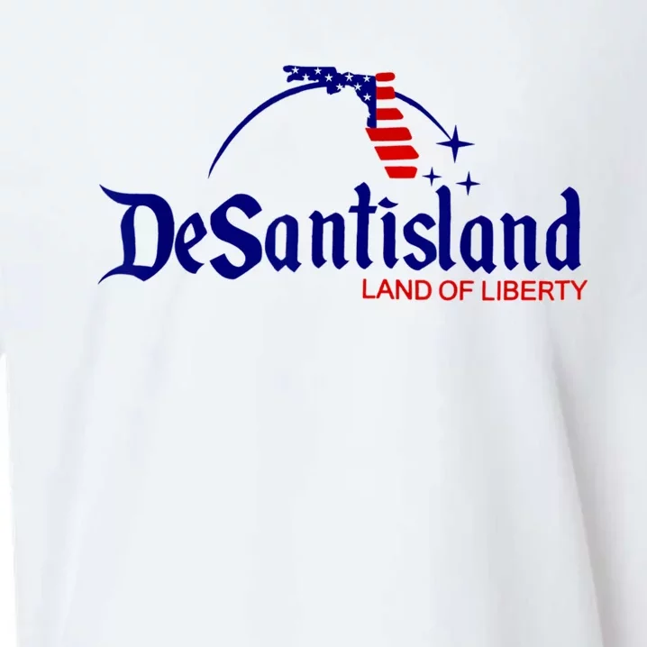 DeSantisLand Land State Of Liberty Florida Map Patriotic Sueded Cloud Jersey T-Shirt