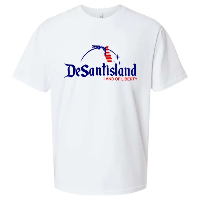 DeSantisLand Land State Of Liberty Florida Map Patriotic Sueded Cloud Jersey T-Shirt