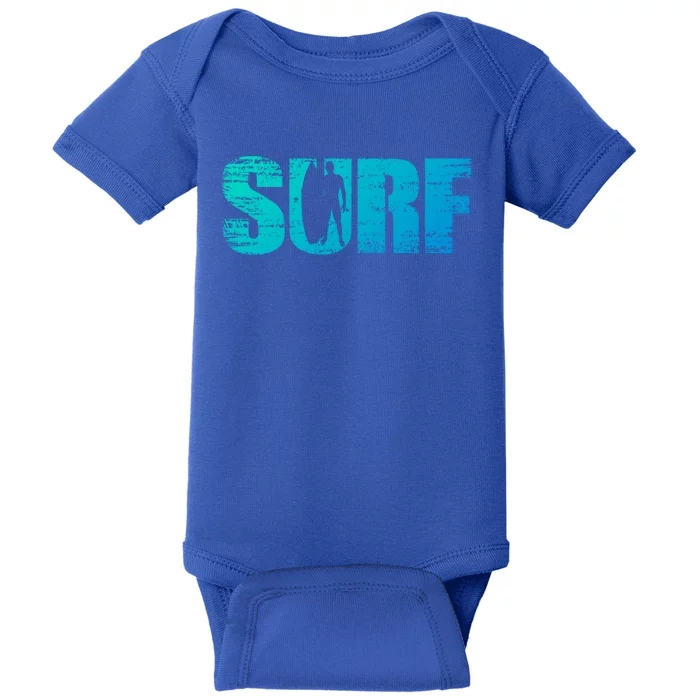 Distressed Look Surfing Gift For Surfers Cute Gift Baby Bodysuit