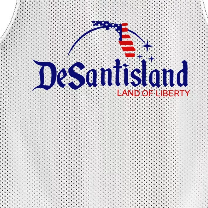 DeSantisLand Land State of Liberty Florida Map Patriotic Mesh Reversible Basketball Jersey Tank