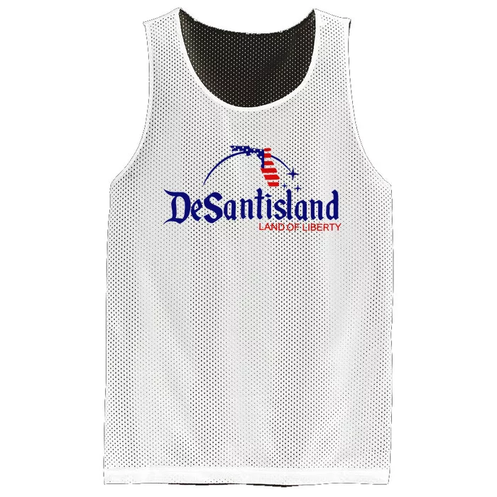 DeSantisLand Land State of Liberty Florida Map Patriotic Mesh Reversible Basketball Jersey Tank