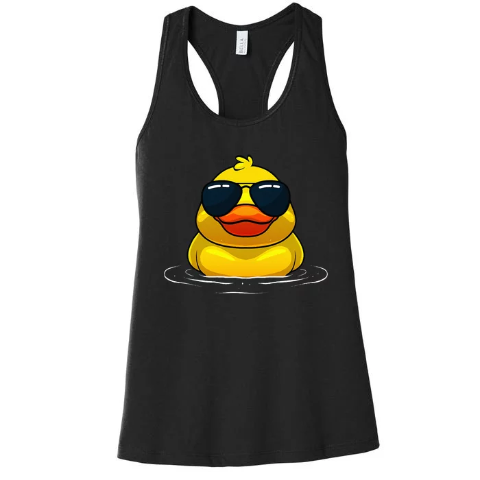 Duck Lovers Sunglasses Cool and Stylish Eyewear for All Ages Women's Racerback Tank