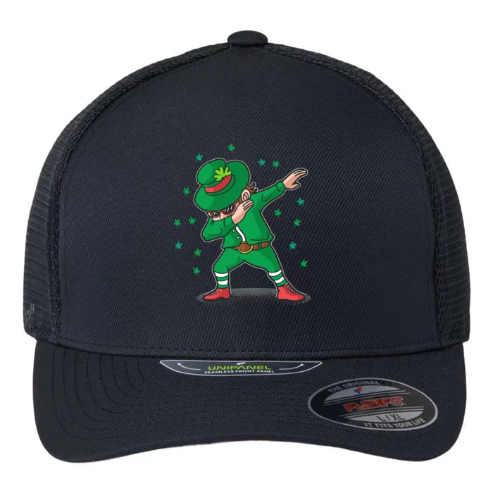 Dabbing Leprechaun St Patricks Day Party Flexfit Unipanel Trucker Cap