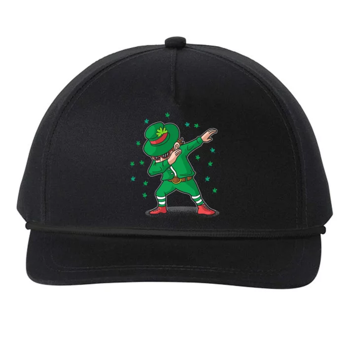 Dabbing Leprechaun St Patricks Day Party Snapback Five-Panel Rope Hat