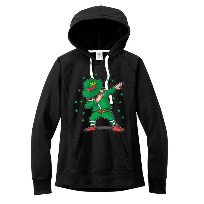 Dabbing Leprechaun St Patricks Day Party Women's Fleece Hoodie