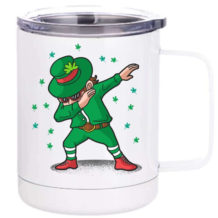 Dabbing Leprechaun St Patricks Day Party Front & Back 12oz Stainless Steel Tumbler Cup