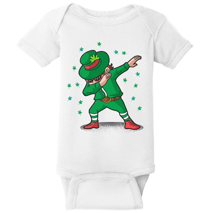 Dabbing Leprechaun St Patricks Day Party Baby Bodysuit