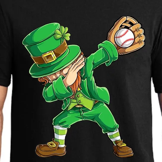 Dabbing Leprechaun St Patricks Day Baseball Catcher Pajama Set