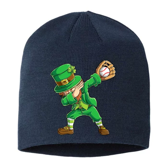 Dabbing Leprechaun St Patricks Day Baseball Catcher 8 1/2in Sustainable Knit Beanie