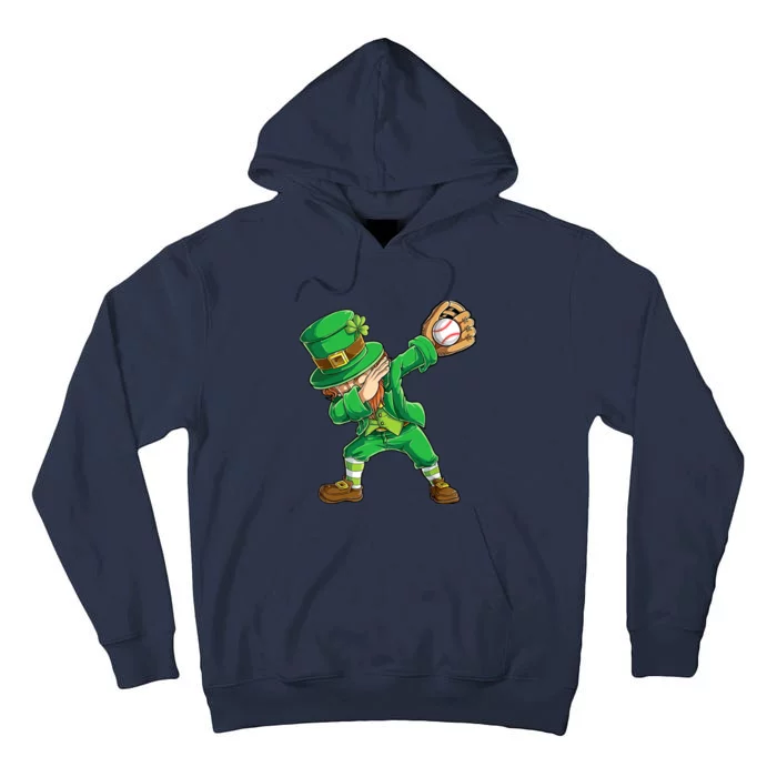 Dabbing Leprechaun St Patricks Day Baseball Catcher Tall Hoodie