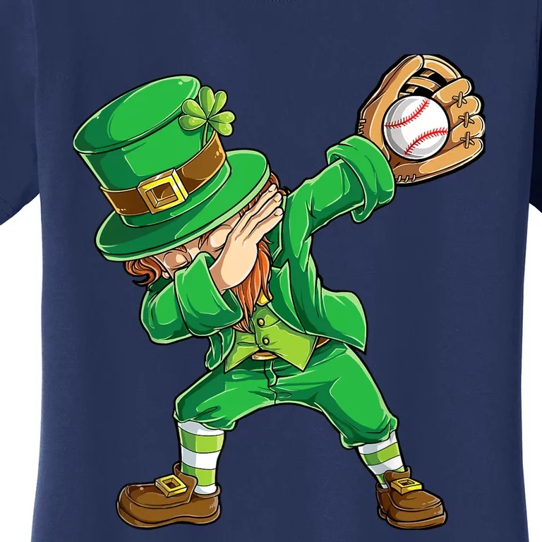 Dabbing Leprechaun St Patricks Day Baseball Catcher Women's T-Shirt