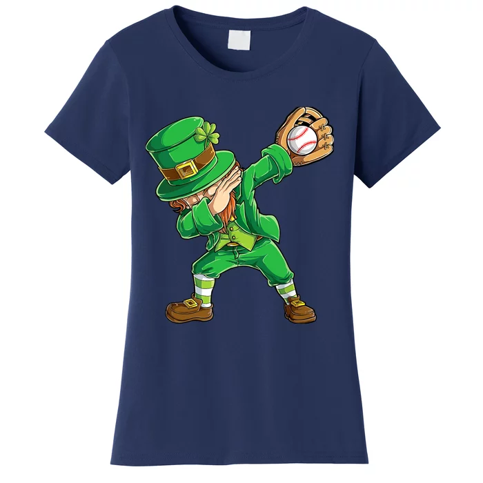 Dabbing Leprechaun St Patricks Day Baseball Catcher Women's T-Shirt