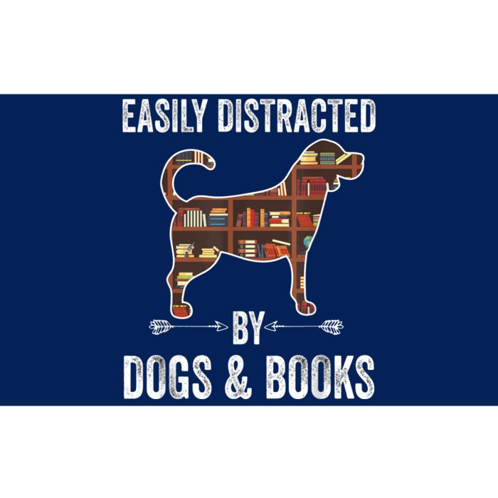 Dog Lover Shirt Easily Distracted Dogs Books Funny Dog Lover Bumper Sticker