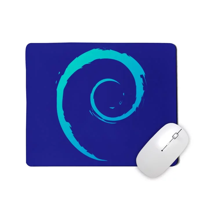 Debian Logo Spiral Minimalist Funny Gift Mousepad