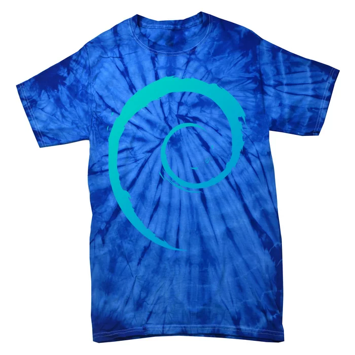 Debian Logo Spiral Minimalist Funny Gift Tie-Dye T-Shirt