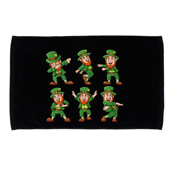 Dancing Leprechauns St Patrick's Day Funny Gift Microfiber Hand Towel