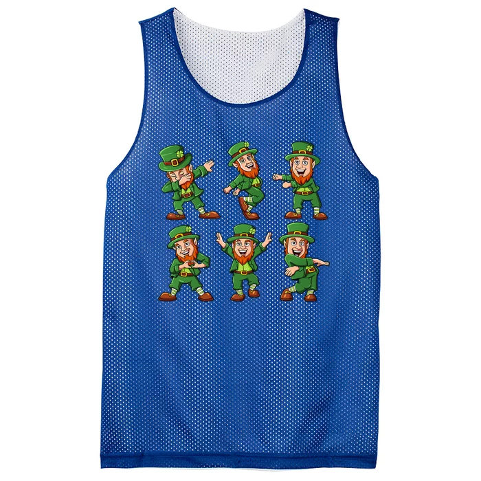 Dancing Leprechauns St Patrick's Day Funny Gift Mesh Reversible Basketball Jersey Tank