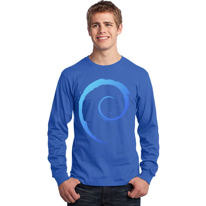 Debian Logo Spiral Minimalist Funny Gift Long Sleeve Shirt