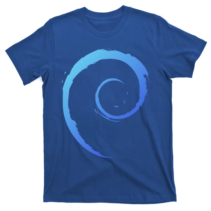 Debian Logo Spiral Minimalist Funny Gift T-Shirt