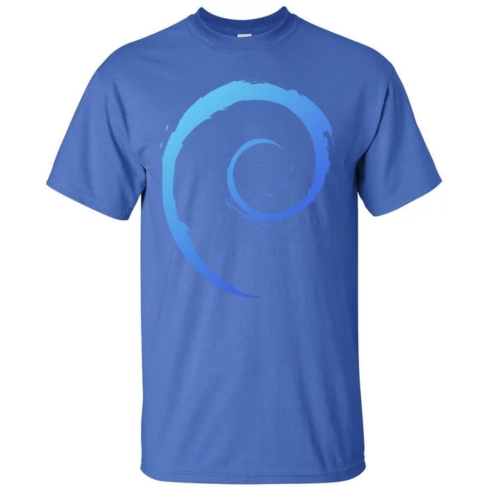 Debian Logo Spiral Minimalist Funny Gift Tall T-Shirt