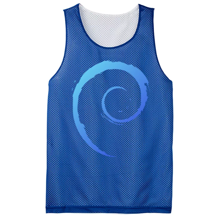 Debian Logo Spiral Minimalist Funny Gift Mesh Reversible Basketball Jersey Tank