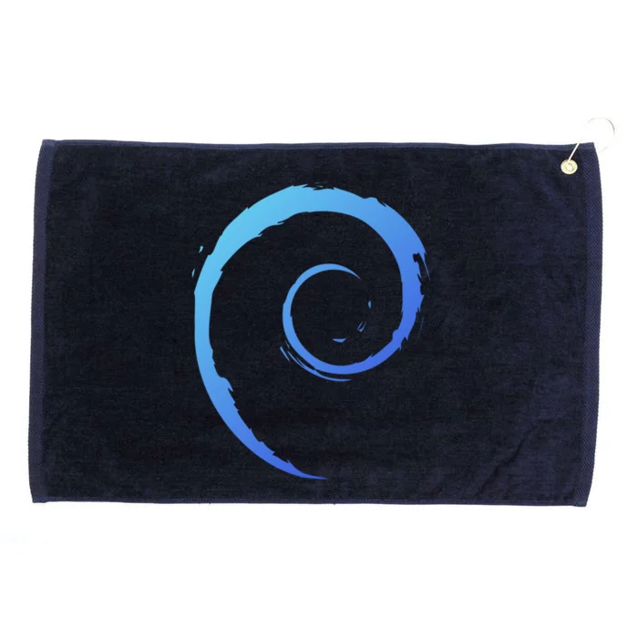 Debian Logo Spiral Minimalist Funny Gift Grommeted Golf Towel