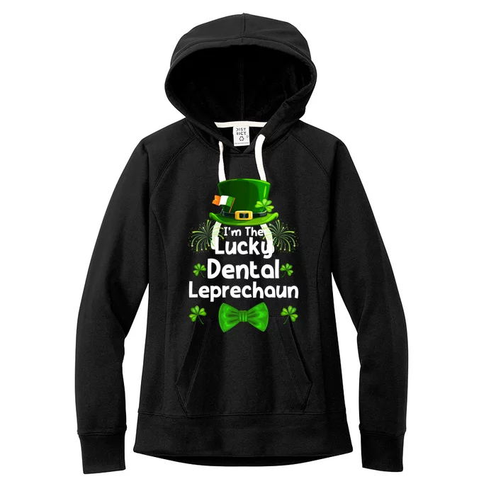 Dental Leprechaun St Patrick's Day Dentists Assistant Meaningful Gift Women's Fleece Hoodie