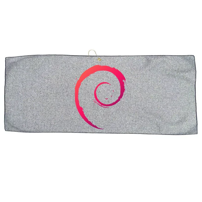 Debian Logo Spiral Minimalist Funny Gift Large Microfiber Waffle Golf Towel