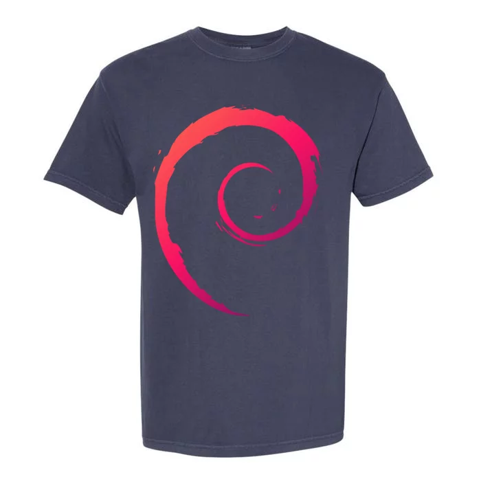 Debian Logo Spiral Minimalist Funny Gift Garment-Dyed Heavyweight T-Shirt