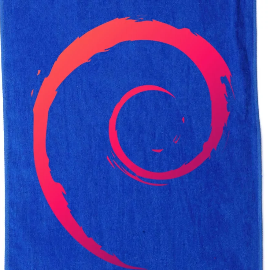 Debian Logo Spiral Minimalist Funny Gift Platinum Collection Golf Towel