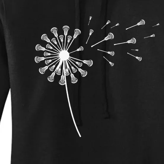 Dandelion Lacrosse Stick for Lacrosse Player Women's Pullover Hoodie