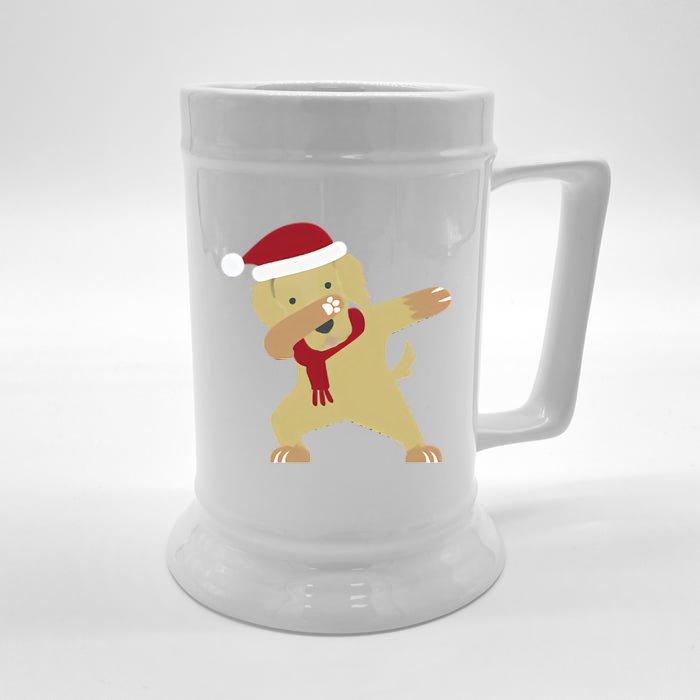 Dabbing Labrador Santa Christmas Front & Back Beer Stein