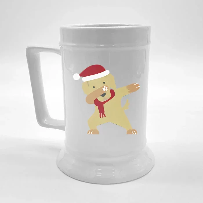 Dabbing Labrador Santa Christmas Front & Back Beer Stein