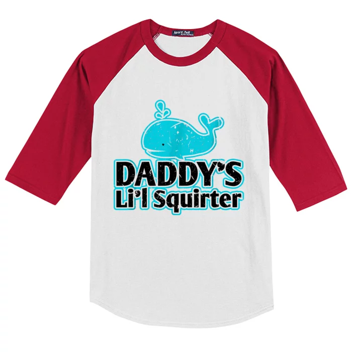 Daddy's Li'l Squirter ABDL DDLG BDSM Sexy Kink Fetish Sub Kids Colorblock Raglan Jersey