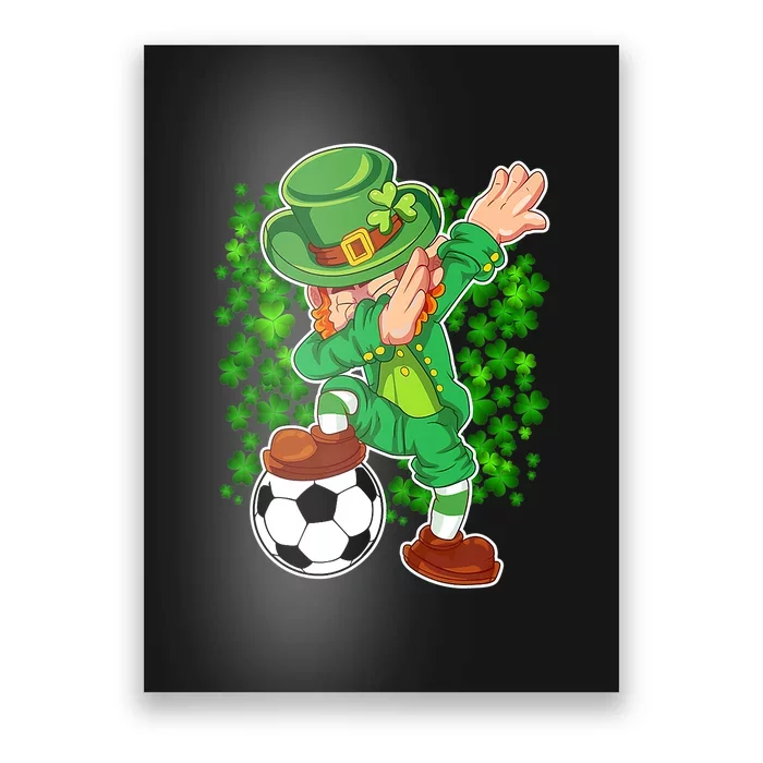 Dabbing Leprechaun Soccer St Patrick's Day Boys Kids Sports Poster