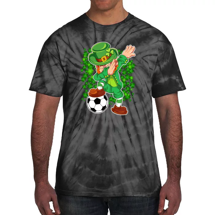 Dabbing Leprechaun Soccer St Patrick's Day Boys Kids Sports Tie-Dye T-Shirt