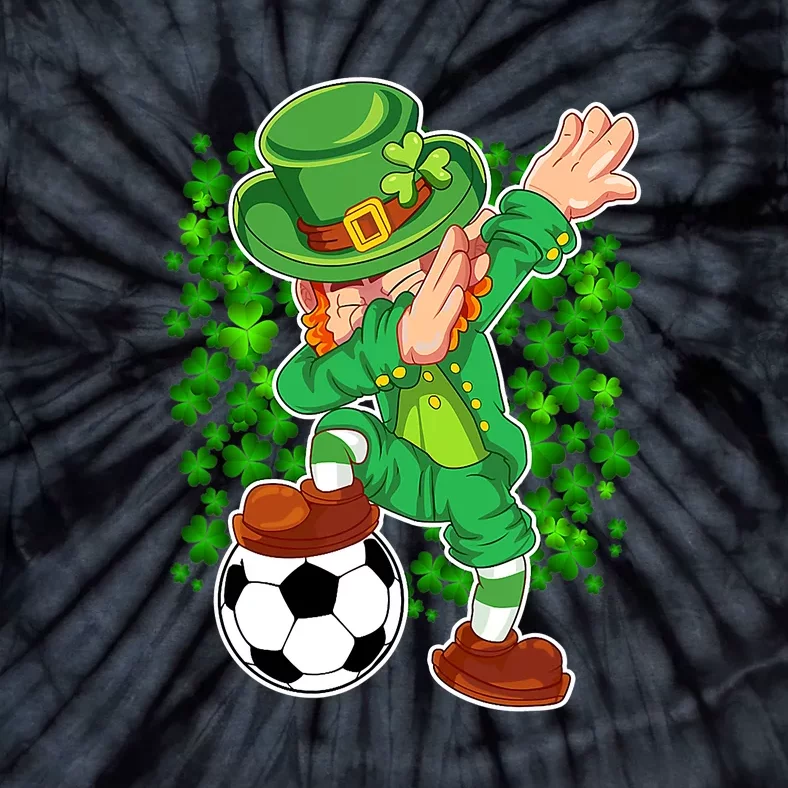 Dabbing Leprechaun Soccer St Patrick's Day Boys Kids Sports Tie-Dye T-Shirt